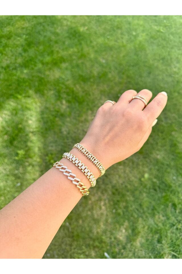 Xuping Zirkon Taş Detaylı Hasır Bileklik