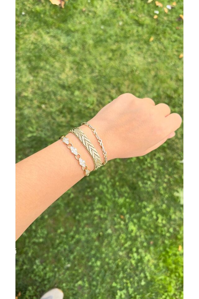 Xuping Zirkon Taş Detaylı Leyla Bileklik