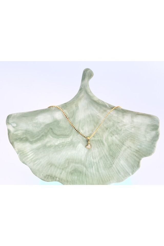 Xuping Zirkon Taş Detaylı Kalpli Kolye