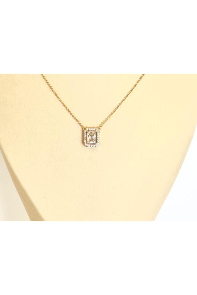 Xuping Elmas Montürlü Zirkon Taşlı Kolye