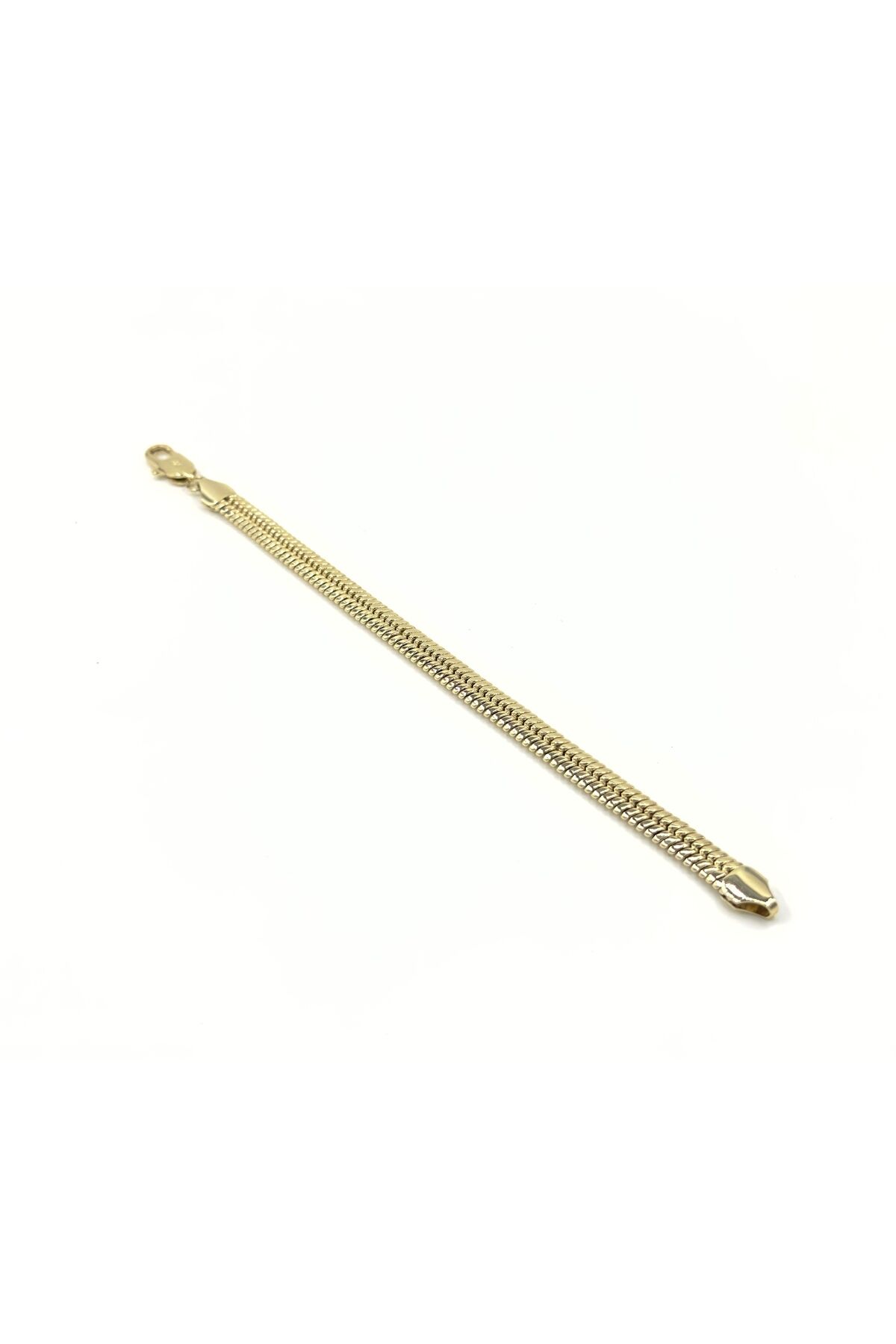 Xuping Kalın İtalyan Ezme Zincir Bileklik Altın - 21 Cm