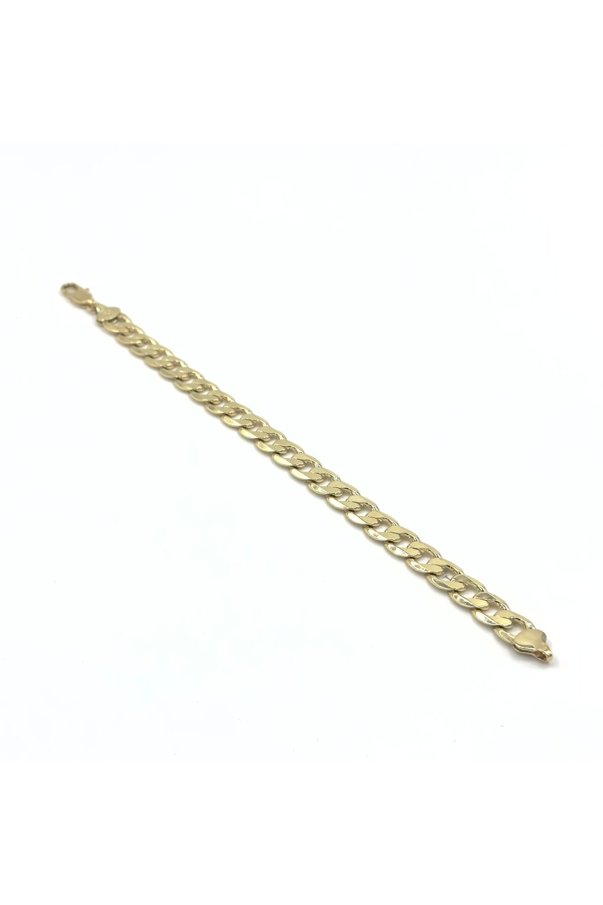 Xuping Klasik Kalın Ezme Zincir Bileklik Altın - 22 Cm