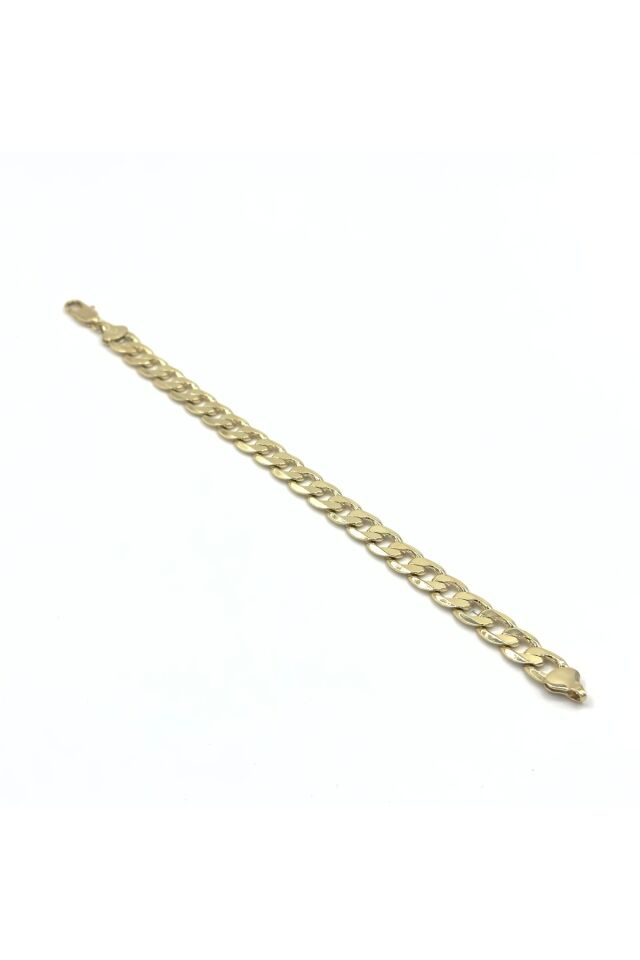Xuping Klasik Kalın Ezme Zincir Bileklik Altın - 22 Cm