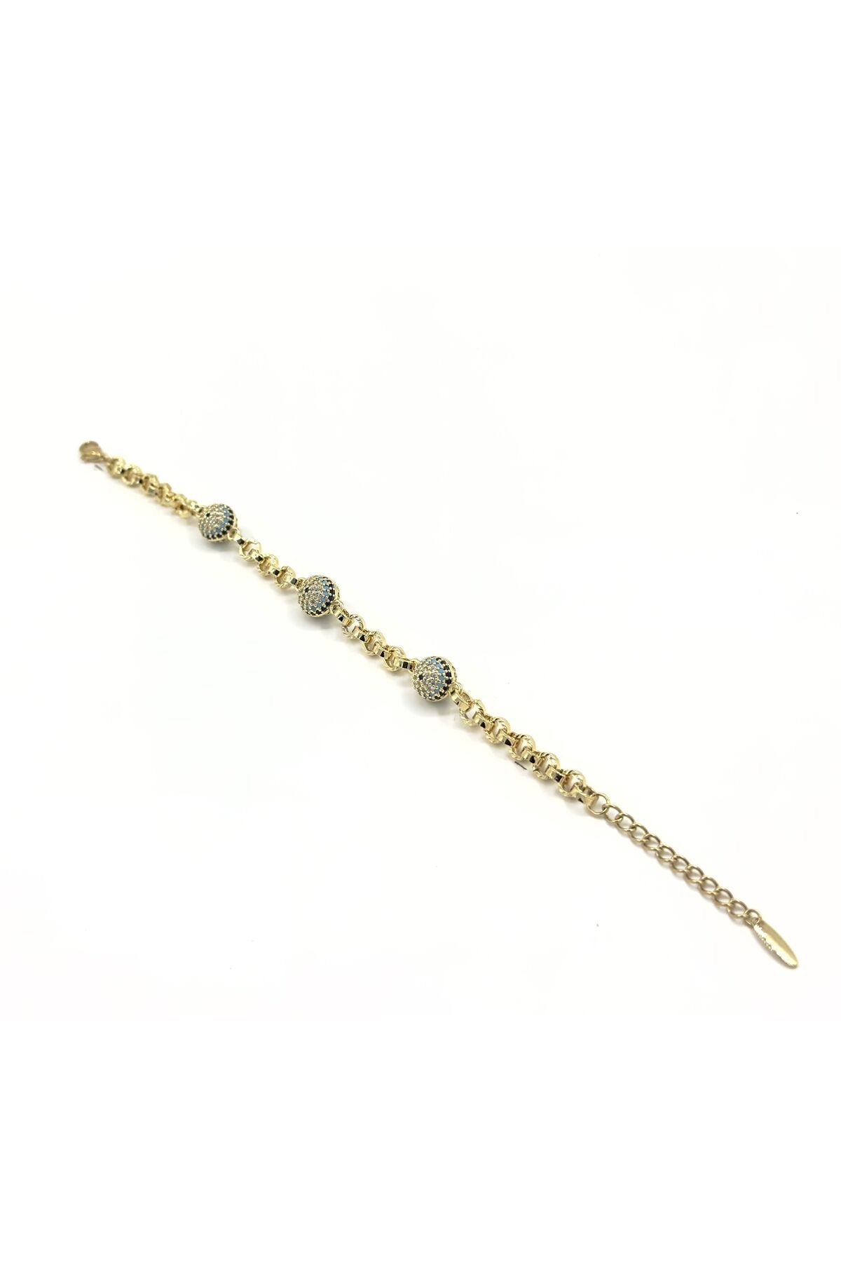 Xuping Üçlü Sosyet Gözü Bileklik Altın - 19 Cm