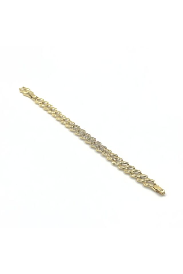 Xuping Zirkon Taşlı Gurmet Modeli Bileklik Altın - 17 Cm