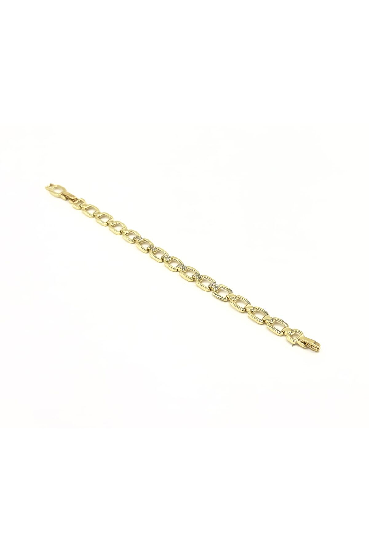 Xuping Zirkon Taşlı Minimal Halka Bileklik Altın - 17 Cm