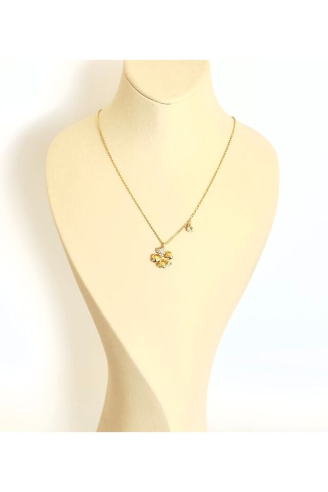 Xuping Yonca Kolye Altın - 50 Cm